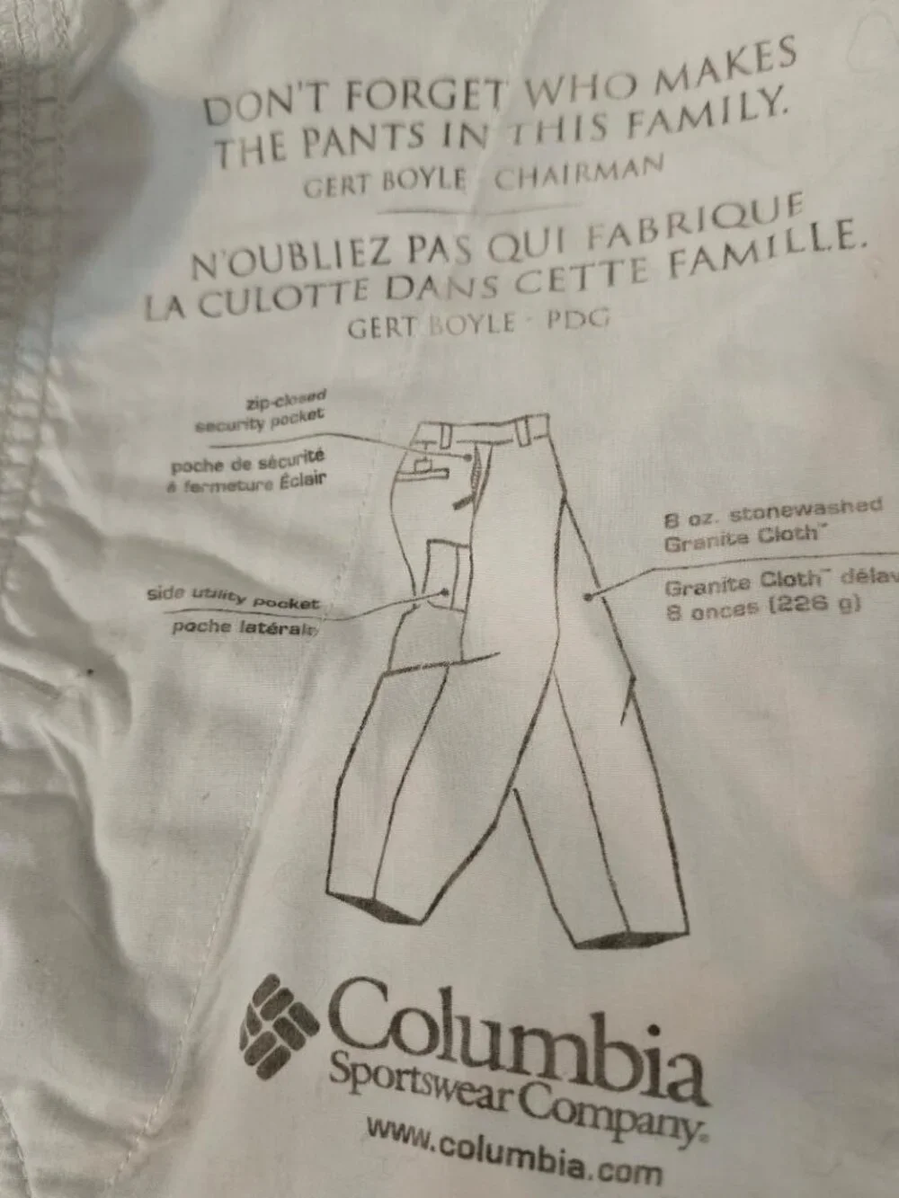 10 Columbia Vintage Womens White-off Relaxed Straight Pockets Casual